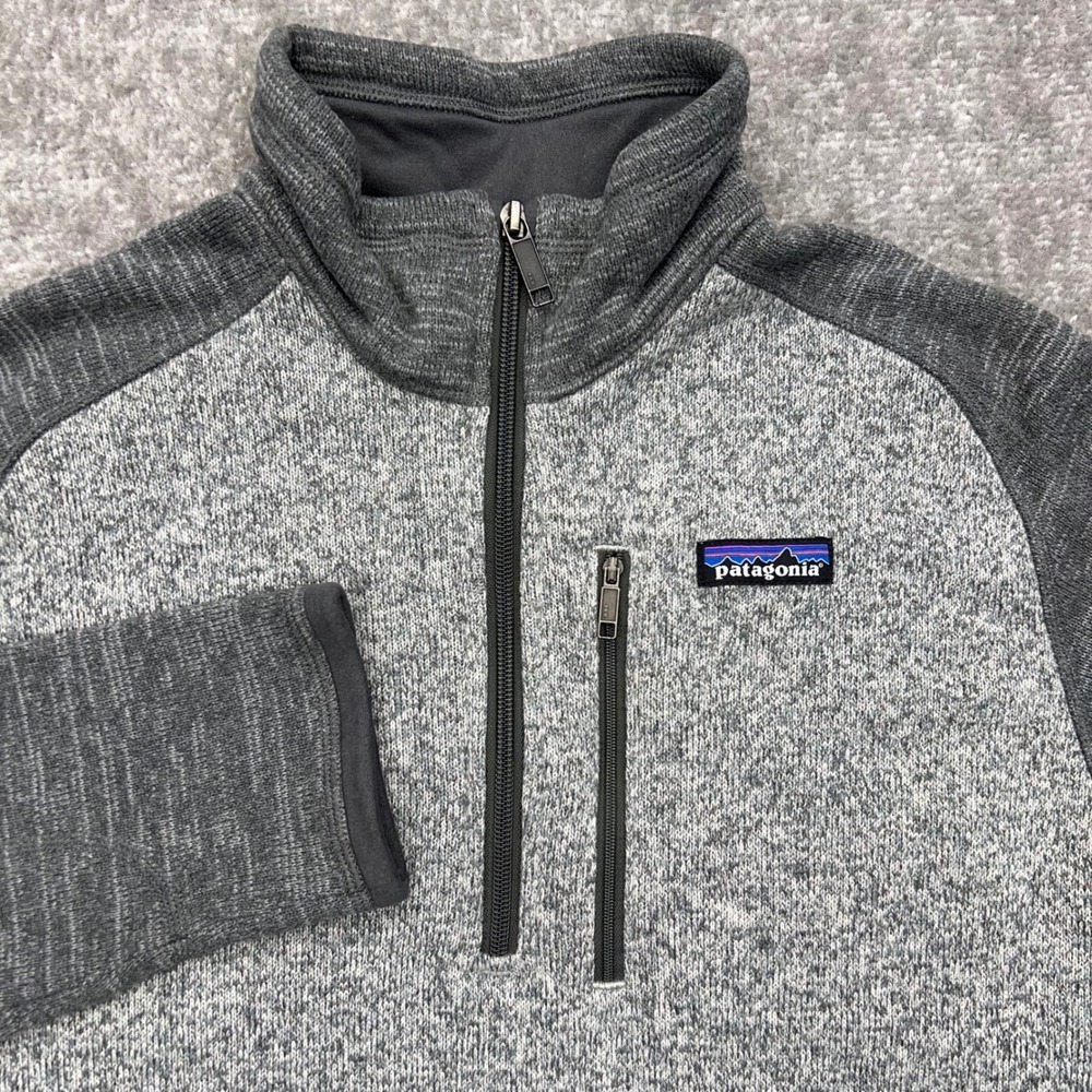 Patagonia Better Sweater 1/4 Zip Fleece Mens Medium Pullover Heather Gray Hiking